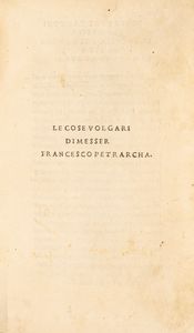 Petrarca, Francesco - Le cose volgari di Messer Francesco Petrarcha