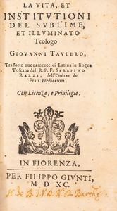 Giovanni Taulero - La vita et istitutioni del sublime et illuminato teologo Giovanni Taulero