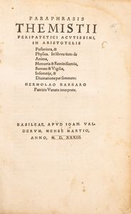 Temistio - Paraphrasis Themistii peripatetici actualissimi in Aristotelis