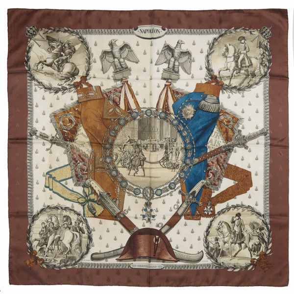 Hermès : Foulard Napolon  - Asta Luxury Fashion - Associazione Nazionale - Case d'Asta italiane