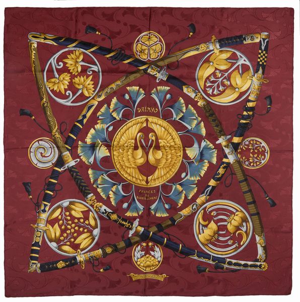 Foulard Daimyo - Princes du soleil levant  - Asta Luxury Fashion - Associazione Nazionale - Case d'Asta italiane