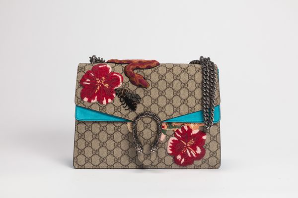 GUCCI : Borsa GG Supreme Serpent Geranium Medium Dionysus  - Asta Luxury Fashion - Associazione Nazionale - Case d'Asta italiane