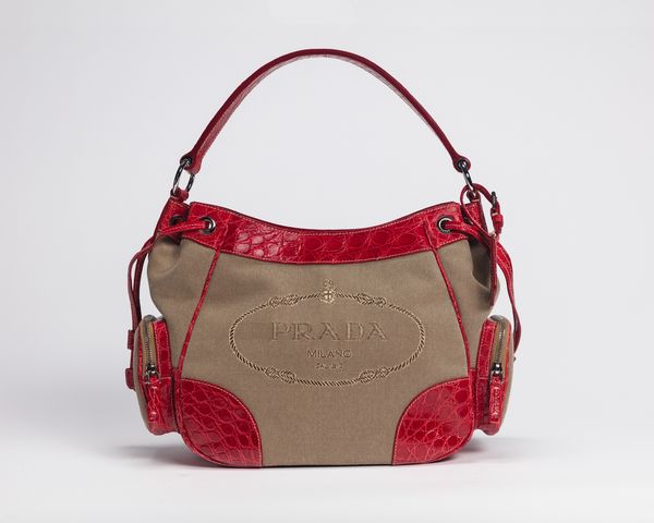 Prada : Borsa Logo Jacquard  - Asta Luxury Fashion - Associazione Nazionale - Case d'Asta italiane