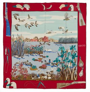 GUCCI - Foulard Primavera al lago