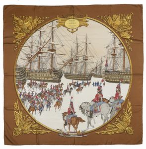 Hermès - Foulard Marine et Cavalerie