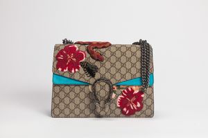 GUCCI - Borsa GG Supreme Serpent Geranium Medium Dionysus