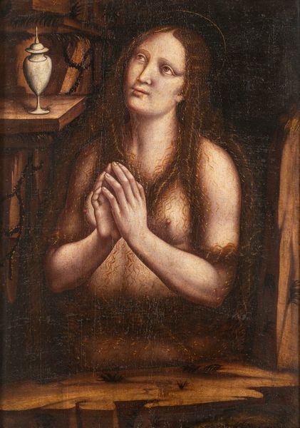 Scuola lombarda, inizi secolo XVII, da Giampietrino : Maddalena penitente  - Asta Dipinti e Disegni Antichi - Associazione Nazionale - Case d'Asta italiane