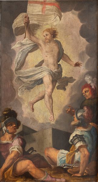 Scuola dell'Italia settentrionale, fine del secolo XVI : Cristo compianto; e Resurrezione  - Asta Dipinti e Disegni Antichi - Associazione Nazionale - Case d'Asta italiane