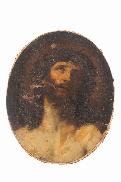 Scuola bolognese, secolo XVII : Cristo coronato di spine  - Asta Dipinti e Disegni Antichi - Associazione Nazionale - Case d'Asta italiane