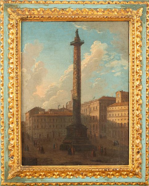 Maniera di Antonio Canal, detto il Canaletto : La Colonna Traiana; e la Colonna Antonina  - Asta Dipinti e Disegni Antichi - Associazione Nazionale - Case d'Asta italiane