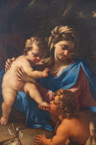 Nicola Vaccaro : Sacra Famiglia con San Giovannino  - Asta Dipinti e Disegni Antichi - Associazione Nazionale - Case d'Asta italiane