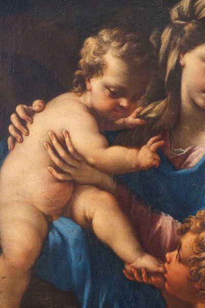 Nicola Vaccaro : Sacra Famiglia con San Giovannino  - Asta Dipinti e Disegni Antichi - Associazione Nazionale - Case d'Asta italiane