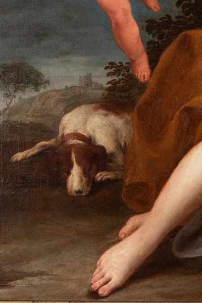 Giambattista Pittoni : Diana dormiente con amorino  - Asta Dipinti e Disegni Antichi - Associazione Nazionale - Case d'Asta italiane