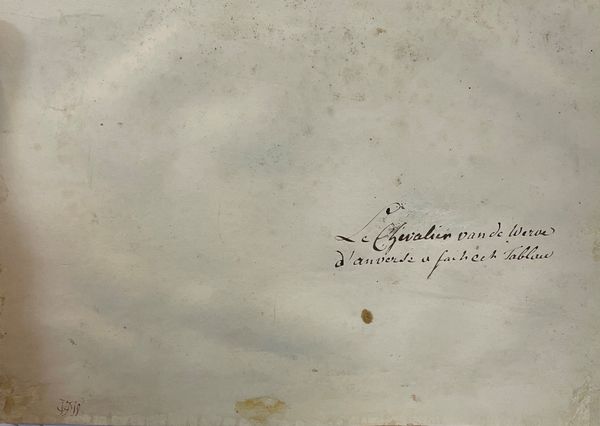 Scuola tedesca (Francoforte?), metà del secolo XVIII : Paesaggio con astanti lungo un fiume, architetture e velieri  - Asta Dipinti e Disegni Antichi - Associazione Nazionale - Case d'Asta italiane