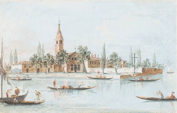 Giacomo Guardi : Venezia, Isola di San Francesco del deserto  - Asta Dipinti e Disegni Antichi - Associazione Nazionale - Case d'Asta italiane