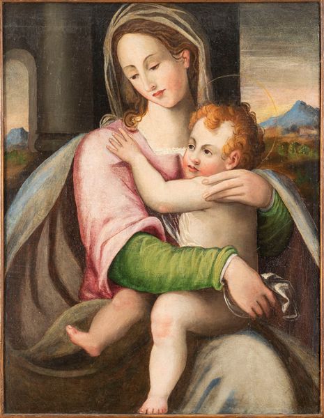 Scuola dell'Italia centrale, secolo XVI : Madonna con Bambino  - Asta Dipinti e Disegni Antichi - Associazione Nazionale - Case d'Asta italiane