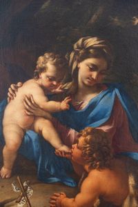 Nicola Vaccaro : Sacra Famiglia con San Giovannino  - Asta Dipinti e Disegni Antichi - Associazione Nazionale - Case d'Asta italiane