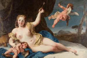 Giambattista Pittoni : Venere con Amorini  - Asta Dipinti e Disegni Antichi - Associazione Nazionale - Case d'Asta italiane