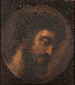 Scuola italiana, secolo XVII - Cristo con corona di spine