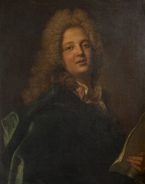 RIGAUD HYACINTHE (ambito di) Perpignano (Francia) 1659-Parigi 1743 : Ritratto virile  - Asta Dipinti  - Associazione Nazionale - Case d'Asta italiane