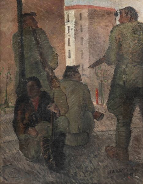 ITALO CREMONA Cozzo Lomellina (PV) 1905 - 1979 Torino : Durante la guerra A. VI (1928)  - Asta Dipinti  - Associazione Nazionale - Case d'Asta italiane