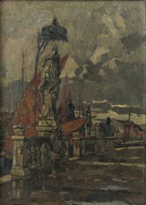 ANGELO PAVAN Vicenza 1893 - 1945 Venezia - Paesaggio