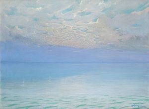 FILIPPO OMEGNA Torino 1881 - 1948 Montaldo (CN) - Tra cielo e mare