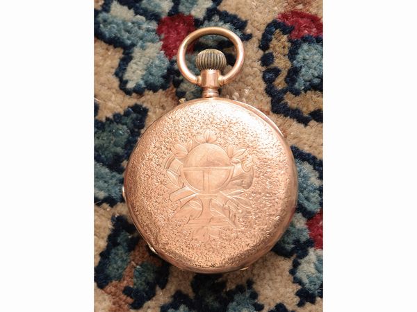 Orologio da tasca in oro 12 Kt, Dubois et Cie, Geneve  - Asta La Casa del Maestro Pietro Annigoni e di Rosa Segreto - Associazione Nazionale - Case d'Asta italiane