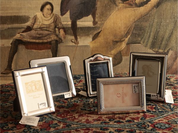 Assortimento di piccole cornici portaritratti in argento  - Asta La Casa del Maestro Pietro Annigoni e di Rosa Segreto - Associazione Nazionale - Case d'Asta italiane