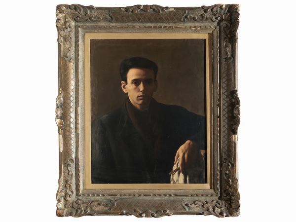 Antonio Bueno : Autoritratto 1942-1943  - Asta La Casa del Maestro Pietro Annigoni e di Rosa Segreto - Associazione Nazionale - Case d'Asta italiane