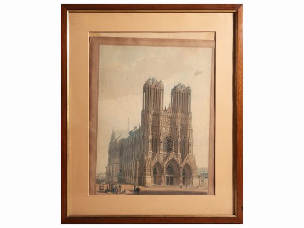 Notre Dame de Paris  - Asta La Casa del Maestro Pietro Annigoni e di Rosa Segreto - Associazione Nazionale - Case d'Asta italiane