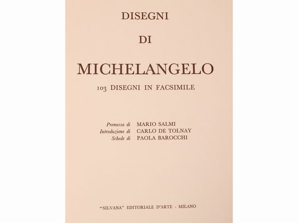 Disegni di Michelangelo: 103 disegni in facsimile  - Asta La Casa del Maestro Pietro Annigoni e di Rosa Segreto - Associazione Nazionale - Case d'Asta italiane