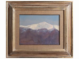 Nelson H. White - Paesaggio montano innevato 1983