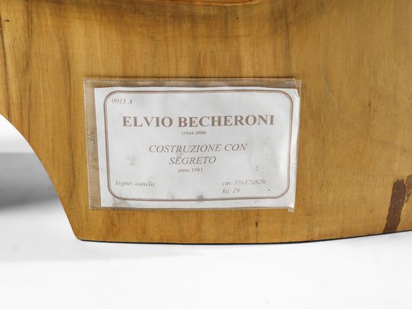 BECHERONI ELVIO (1934 - 2000) : Costruzione con segreto  - Asta Asta 485 | DESIGN E ARTI DECORATIVE DEL NOVECENTO Tradizionale - Associazione Nazionale - Case d'Asta italiane