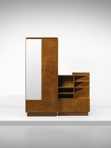 PONTI GIO (1891 - 1979) : Armadio guardaroba con piccolo stipo/libreria probabile esecuzione mobilificio Luigi Scremin, Belluno  - Asta Asta 485 | DESIGN E ARTI DECORATIVE DEL NOVECENTO Tradizionale - Associazione Nazionale - Case d'Asta italiane