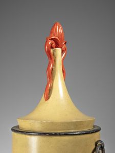 PONTI GIO (1891 - 1979) : attribuito. Coppia di ciste Fantasia decorate con antilope a bassorilievo per Sadi, Italia  - Asta Asta 485 | DESIGN E ARTI DECORATIVE DEL NOVECENTO Tradizionale - Associazione Nazionale - Case d'Asta italiane