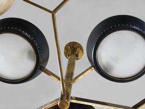 STILNOVO : Lampada a sospensione a nove luci, Milano  - Asta Asta 485 | DESIGN E ARTI DECORATIVE DEL NOVECENTO Tradizionale - Associazione Nazionale - Case d'Asta italiane