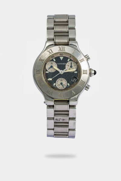 CARTIER : Mod. Chrono 21 ref. 2424  anno 2000  - Asta Orologi  - Associazione Nazionale - Case d'Asta italiane