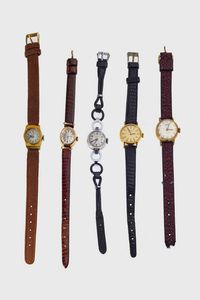 LOTTO DI CINQUE OROLOGI LADY - Mod. Lady dress Watch  anni '70