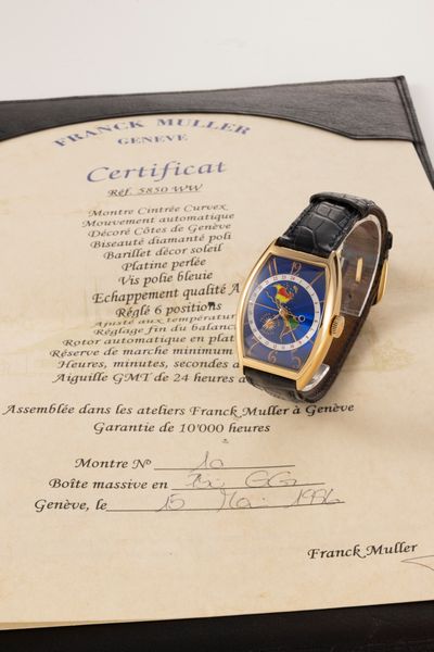 Raro Franck Muller Cintre Curvex Ore del Mondo, ref. 5850WW, 1996-97  - Asta Orologi - Associazione Nazionale - Case d'Asta italiane