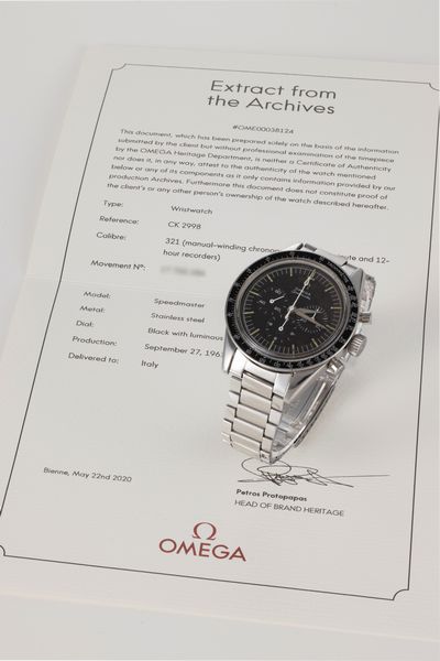 Raro Omega Speedmaster, ref.2998-4, 1961  - Asta Orologi - Associazione Nazionale - Case d'Asta italiane