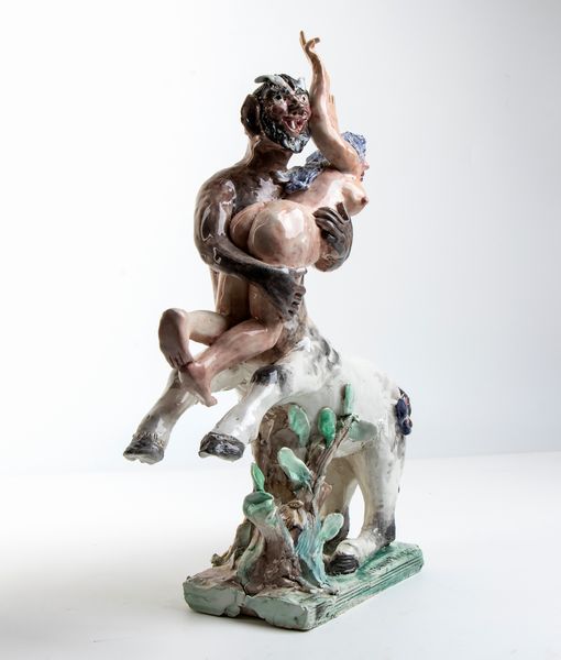 Antonino Traverso : Centauro che rapisce una donna  - Asta  Arte moderna e contemporanea: XIX, XX, XXI secolo. Con una sezione dedicata alla ceramica del 900 - Associazione Nazionale - Case d'Asta italiane