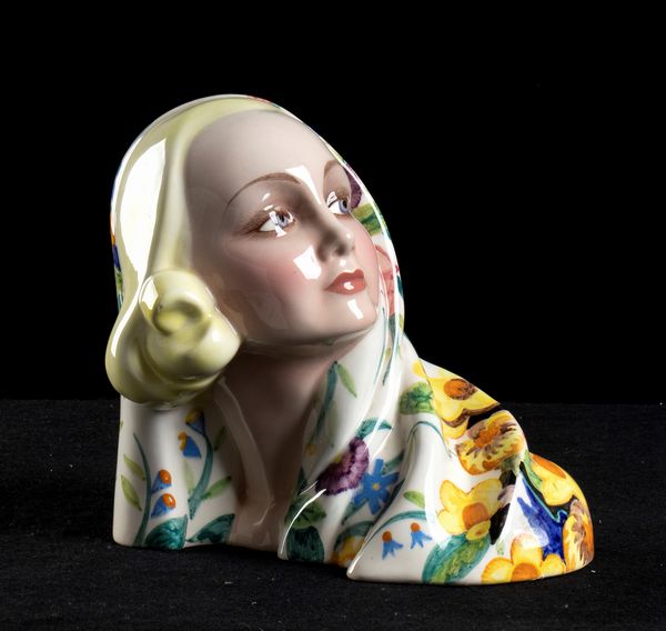 Sandro Vacchetti : Volto di donna  - Asta  Arte moderna e contemporanea: XIX, XX, XXI secolo. Con una sezione dedicata alla ceramica del 900 - Associazione Nazionale - Case d'Asta italiane