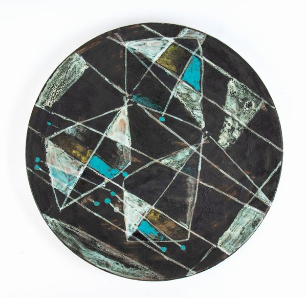 Carlo Zauli : Piatto a decoro geometrico - FAENZA  - Asta  Arte moderna e contemporanea: XIX, XX, XXI secolo. Con una sezione dedicata alla ceramica del 900 - Associazione Nazionale - Case d'Asta italiane