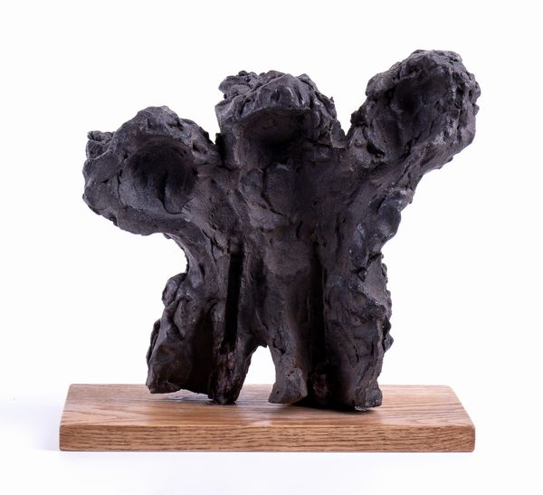 Leoncillo Leonardi : Scultura con gocce nere  - Asta  Arte moderna e contemporanea: XIX, XX, XXI secolo. Con una sezione dedicata alla ceramica del 900 - Associazione Nazionale - Case d'Asta italiane