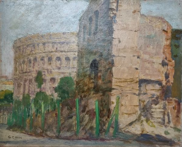 Galileo Chini : Veduta del Colosseo  - Asta  Arte moderna e contemporanea: XIX, XX, XXI secolo. Con una sezione dedicata alla ceramica del 900 - Associazione Nazionale - Case d'Asta italiane