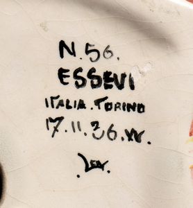 Sandro Vacchetti : Bimba con cesto di fiori  - Asta  Arte moderna e contemporanea: XIX, XX, XXI secolo. Con una sezione dedicata alla ceramica del 900 - Associazione Nazionale - Case d'Asta italiane