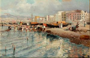 Attilio Pratella - Pescatori al porto