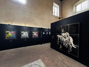 DANILO MAURO MALATESTA : Rumore bianco  Inferno, Purgatorio, Paradiso. Trittico  - Asta  Arte moderna e contemporanea: XIX, XX, XXI secolo. Con una sezione dedicata alla ceramica del 900 - Associazione Nazionale - Case d'Asta italiane