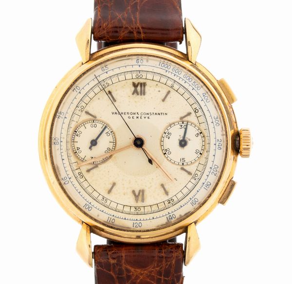 VACHERON CONSTANTIN : Chronograph: orologio da polso in oro  - Asta Gioielli e Argenti del XX secolo, con una selezione di Orologi da polso e Penne da collezione - Associazione Nazionale - Case d'Asta italiane